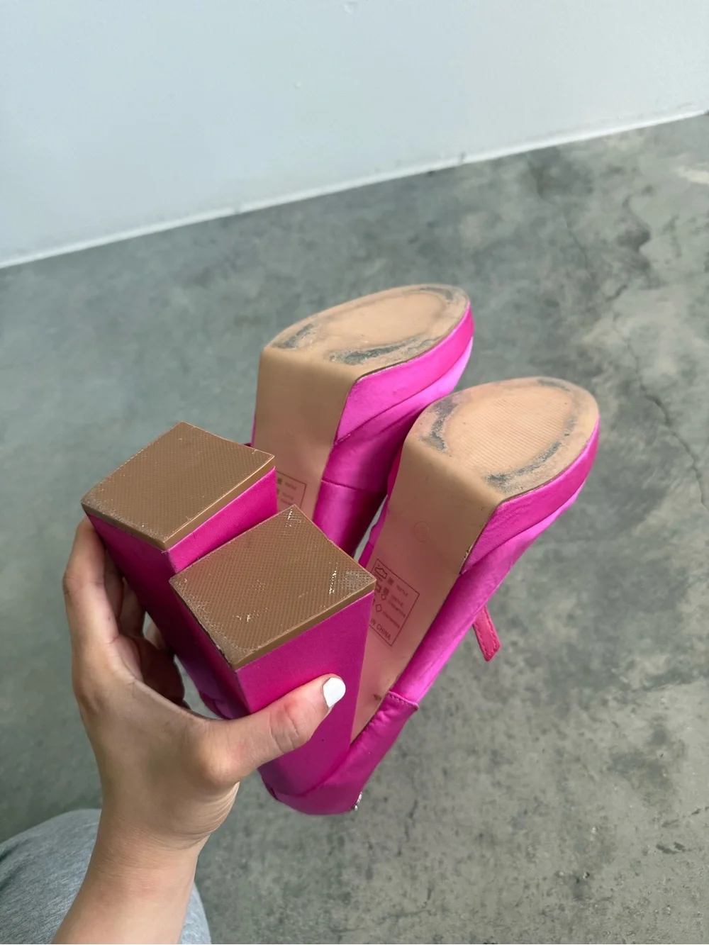 Nasty Gal Fuchsia Platform Mary Jane Heels